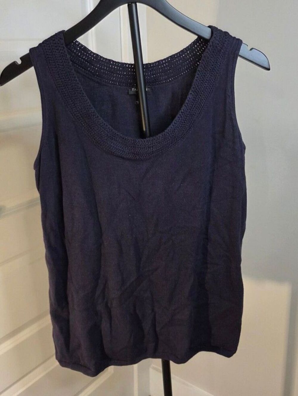 Talbots Women's Navy Blue Sleeveless Knit Tank Top Size 14/16